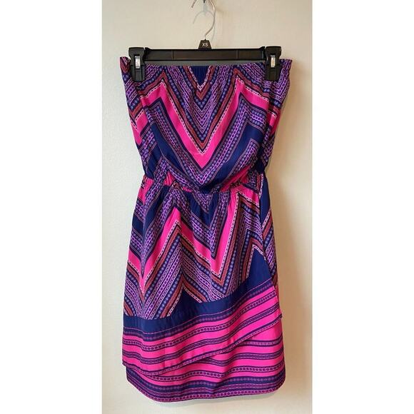 EXPRESS Women's Summer Purple & Pink Boho Mini Dress, Size XS - Picture 3 of 6
